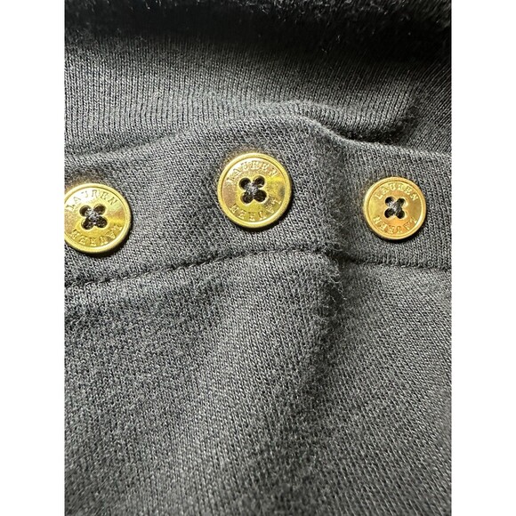 Lauren Ralph Lauren Black Short Sleeve Shirt Gold Button Women's Plus‎ 1X - Picture 6 of 10